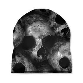 Шапка 3D с принтом Черепа в Екатеринбурге, 100% полиэстер | универсальный размер, печать по всей поверхности изделия | skull | гот | готика | кости | костлявые | костлявый | неживое | неживой | неживые | нежить | скелет | скелетон | скелетоны | скелеты | череп | черепа | черепки | черепком | черепок | черепом | черепы