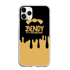 Чехол для iPhone 11 Pro матовый с принтом Bendy And The Ink Machine в Екатеринбурге, Силикон |  | bendy | bendy and the ink machine | бенди | бени | бенни | детская | детям | игра | капли | компьютерная игра | краска | машина | подтеки | розовая | ужастик