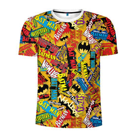 Мужская футболка 3D спортивная с принтом Batman logos в Екатеринбурге, 100% полиэстер с улучшенными характеристиками | приталенный силуэт, круглая горловина, широкие плечи, сужается к линии бедра | bat man | batman | batman comics | caped crusader | dark knight | shtatbat | бетмен | брюс уэйн | бэт мен | бэтмен | тёмный рыцарь