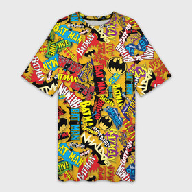 Платье-футболка 3D с принтом Batman logos в Екатеринбурге,  |  | Тематика изображения на принте: bat man | batman | batman comics | caped crusader | dark knight | shtatbat | бетмен | брюс уэйн | бэт мен | бэтмен | тёмный рыцарь