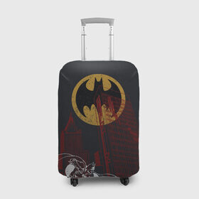 Чехол для чемодана 3D с принтом Batman в Екатеринбурге, 86% полиэфир, 14% спандекс | двустороннее нанесение принта, прорези для ручек и колес | bat man | batman | batman comics | caped crusader | dark knight | shtatbat | бетмен | брюс уэйн | бэт мен | бэтмен | тёмный рыцарь