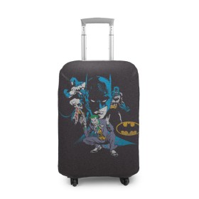 Чехол для чемодана 3D с принтом Batman classic в Екатеринбурге, 86% полиэфир, 14% спандекс | двустороннее нанесение принта, прорези для ручек и колес | bat man | batman | batman comics | caped crusader | comics | dark knight | shtatbat | бетмен | брюс уэйн | бэт мен | бэтмен | тёмный рыцарь