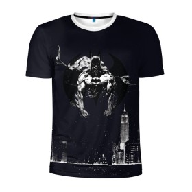 Мужская футболка 3D спортивная с принтом Batman в Екатеринбурге, 100% полиэстер с улучшенными характеристиками | приталенный силуэт, круглая горловина, широкие плечи, сужается к линии бедра | bat man | batman | batman comics | caped crusader | comics | dark knight | shtatbat | бетмен | брюс уэйн | бэт мен | бэтмен | тёмный рыцарь