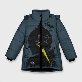 Зимняя куртка для девочек 3D с принтом Batman в Екатеринбурге, ткань верха — 100% полиэстер; подклад — 100% полиэстер, утеплитель — 100% полиэстер. | длина ниже бедра, удлиненная спинка, воротник стойка и отстегивающийся капюшон. Есть боковые карманы с листочкой на кнопках, утяжки по низу изделия и внутренний карман на молнии. 

Предусмотрены светоотражающий принт на спинке, радужный светоотражающий элемент на пуллере молнии и на резинке для утяжки. | bat man | batman | batman comics | caped crusader | cat woman | catwoman | comics | dark knight | shtatbat | бетмен | брюс уэйн | бэт мен | бэтмен | женщина кошка | тёмный рыцарь