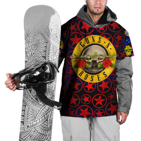 Накидка на куртку 3D с принтом Guns n roses в Екатеринбурге, 100% полиэстер |  | axl rose | geffen records | gnr | guns | rock | roses | slash | гансы | пистолеты | розы | рок | слеш | эксл роуз