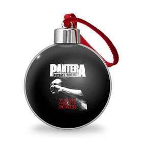 Ёлочный шар с принтом Pantera в Екатеринбурге, Пластик | Диаметр: 77 мм | american | anselmo | havy metal | pantera | philip anselmo | trash metal | ансельмо | пантера | фил ансельмо