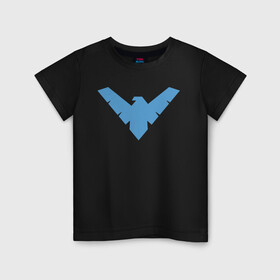 Детская футболка хлопок с принтом Nightwing в Екатеринбурге, 100% хлопок | круглый вырез горловины, полуприлегающий силуэт, длина до линии бедер | batman | nightwing | shtatbat | бетмен | бэтмен | найтвинг