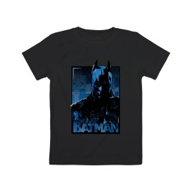 Детская футболка хлопок с принтом Batman в Екатеринбурге, 100% хлопок | круглый вырез горловины, полуприлегающий силуэт, длина до линии бедер | bat man | batman | batman comics | caped crusader | comics | dark knight | бетмен | брюс уэйн | бэт мен | бэтмен | тёмный рыцарь