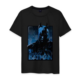 Мужская футболка хлопок с принтом Batman в Екатеринбурге, 100% хлопок | прямой крой, круглый вырез горловины, длина до линии бедер, слегка спущенное плечо. | bat man | batman | batman comics | caped crusader | comics | dark knight | бетмен | брюс уэйн | бэт мен | бэтмен | тёмный рыцарь