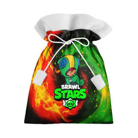 Подарочный 3D мешок с принтом BRAWL STARS LEON в Екатеринбурге, 100% полиэстер | Размер: 29*39 см | android | brawl stars | crow | games | leon | mobile game | stars | ворон | игры | леон | мобильные игры
