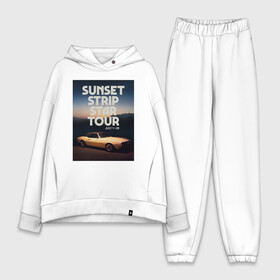 Женский костюм хлопок Oversize с принтом Sunset strip star tour в Екатеринбурге,  |  | cliff booth | once upon a time in hollywood | rick dulton | sunset strip star tour | клифф бут | однажды в голливуде | рик далтон