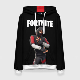 Женская толстовка 3D с принтом FORTNITE IKONIK (КАПЮШОН) в Екатеринбурге, 100% полиэстер  | двухслойный капюшон со шнурком для регулировки, мягкие манжеты на рукавах и по низу толстовки, спереди карман-кенгуру с мягким внутренним слоем. | Тематика изображения на принте: fnchap2 | fortnite | fortnite 2 | fortnite x | ikonik | marshmello | иконик | маршмелло | фортнайт | фортнайт 2 | фортнайт глава 2