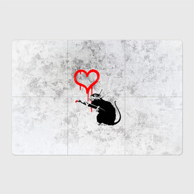 Магнитный плакат 3Х2 с принтом BANKSY | БЭНКСИ | СЕРДЦЕ | LOVE в Екатеринбурге, Полимерный материал с магнитным слоем | 6 деталей размером 9*9 см | banksy | heart | бэнкси | сердце