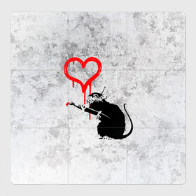 Магнитный плакат 3Х3 с принтом BANKSY | БЭНКСИ | СЕРДЦЕ | LOVE в Екатеринбурге, Полимерный материал с магнитным слоем | 9 деталей размером 9*9 см | banksy | heart | бэнкси | сердце