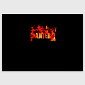 Поздравительная открытка с принтом Pantera в Екатеринбурге, 100% бумага | плотность бумаги 280 г/м2, матовая, на обратной стороне линовка и место для марки
 | american | anselmo | havy metal | pantera | philip anselmo | trash metal | ансельмо | пантера | фил ансельмо