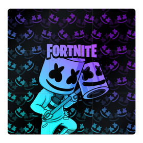 Магнитный плакат 3Х3 с принтом FORTNITE MARSHMELLO в Екатеринбурге, Полимерный материал с магнитным слоем | 9 деталей размером 9*9 см | Тематика изображения на принте: chapter 2 | fortnite | marshmello | диджей | игры | маршмэллоу | молоток | фортнайт