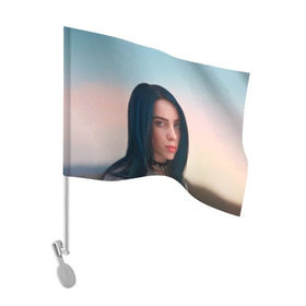 Флаг для автомобиля с принтом Билли Айлиш в Екатеринбурге, 100% полиэстер | Размер: 30*21 см | bilie | billie | eilish | lovely | music | oceaneyes | pop | айлиш | алиш | били | билли | девушка | инди | музыка | океан | пафосная | поп | эйлиш | элиш