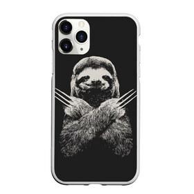 Чехол для iPhone 11 Pro Max матовый с принтом Slotherine в Екатеринбурге, Силикон |  | animals | wolverine | ленивец | росомаха