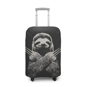 Чехол для чемодана 3D с принтом Slotherine в Екатеринбурге, 86% полиэфир, 14% спандекс | двустороннее нанесение принта, прорези для ручек и колес | animals | wolverine | ленивец | росомаха