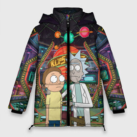 Женская зимняя куртка 3D с принтом Rick and Morty in Blips в Екатеринбурге, верх — 100% полиэстер; подкладка — 100% полиэстер; утеплитель — 100% полиэстер | длина ниже бедра, силуэт Оверсайз. Есть воротник-стойка, отстегивающийся капюшон и ветрозащитная планка. 

Боковые карманы с листочкой на кнопках и внутренний карман на молнии | blips | dsgngerzen | vdgerir | рик и морти | рик санчес