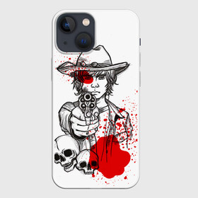 Чехол для iPhone 13 mini с принтом The Walking Dead в Екатеринбурге,  |  | Тематика изображения на принте: the walking dead | twd | апокалипсис | зомби | карл | кровь | ходячие мертвецы