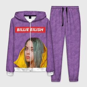 Мужской костюм 3D с принтом BILLIE EILISH в Екатеринбурге, 100% полиэстер | Манжеты и пояс оформлены тканевой резинкой, двухслойный капюшон со шнурком для регулировки, карманы спереди | bad guy | billie | eilish | ocean eyes | айлиш | билли | девушка | певица | эйлиш