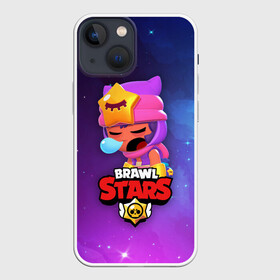 Чехол для iPhone 13 mini с принтом SANDY SPACE (Brawl Stars) в Екатеринбурге,  |  | Тематика изображения на принте: brawl | bull | colt | crow | game | games | leon | online | penny | poco | sandy | shelly | spike | star | stars | wanted | брав | бравл | браво | звезда | звезды | игра | игры | лого | онлайн | сенди | старс | сэнди