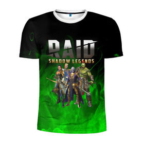 Мужская футболка 3D спортивная с принтом RAID SHADOW LEGENDS в Екатеринбурге, 100% полиэстер с улучшенными характеристиками | приталенный силуэт, круглая горловина, широкие плечи, сужается к линии бедра | Тематика изображения на принте: raid shadow legends | raid: shadow legends | rsl | рейд легенды теней