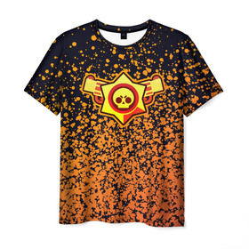 Мужская футболка 3D с принтом Brawl Stars Splatter в Екатеринбурге, 100% полиэфир | прямой крой, круглый вырез горловины, длина до линии бедер | 