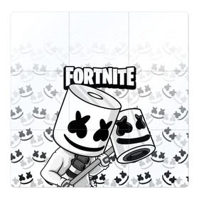 Магнитный плакат 3Х3 с принтом FORTNITE MARSHMELLO в Екатеринбурге, Полимерный материал с магнитным слоем | 9 деталей размером 9*9 см | chapter 2 | fortnite | marshmello | диджей | игры | маршмэллоу | молоток | фортнайт