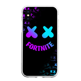 Чехол для iPhone XS Max матовый с принтом FORTNITE x MARSHMELLO в Екатеринбурге, Силикон | Область печати: задняя сторона чехла, без боковых панелей | fortnite | fortnite 2 | fortnite x маршмелло | ikonik | marshmello | ninja | ninja streamer | иконик | ниндзя | фортнайт | фортнайт 2 | фортнайт глава 2