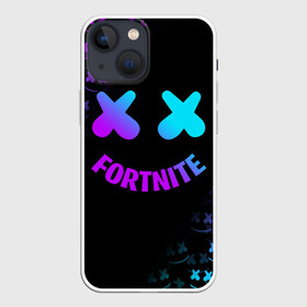 Чехол для iPhone 13 mini с принтом FORTNITE x MARSHMELLO в Екатеринбурге,  |  | fortnite | fortnite 2 | fortnite x маршмелло | ikonik | marshmello | ninja | ninja streamer | иконик | ниндзя | фортнайт | фортнайт 2 | фортнайт глава 2