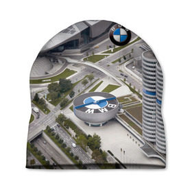 Шапка 3D с принтом BMW city в Екатеринбурге, 100% полиэстер | универсальный размер, печать по всей поверхности изделия | Тематика изображения на принте: bmw | buildings | city | germany | munich | prestige | бмв | германия | город | здания | мюнхен | престиж