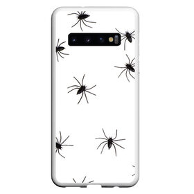Чехол для Samsung Galaxy S10 с принтом Пауки в Екатеринбурге, Силикон | Область печати: задняя сторона чехла, без боковых панелей | spider | spiders | абстрактный | абстракция | животное | животные | жук | жуки | насекомое | насекомые | паук | паучий | паучки | паучок | природа | фауна