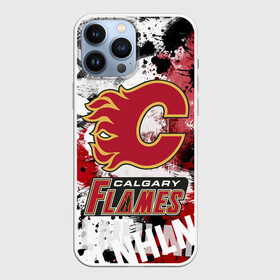 Чехол для iPhone 13 Pro Max с принтом Калгари Флэймз в Екатеринбурге,  |  | calgary | calgary flames | flames | hockey | nhl | калгари | калгари флэймз | нхл | спорт | флэймз | хоккей | шайба