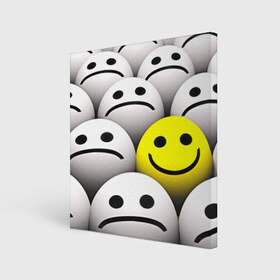 Холст квадратный с принтом EMOJI 2019 в Екатеринбурге, 100% ПВХ |  | emoji | настроение | позитив | смайлики | смайлы | стикеры | текстура смайл | улыбки | фон смайл | эмодзи