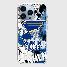 Чехол для iPhone 13 Pro с принтом Сент Луис Блюз в Екатеринбурге,  |  | blues | hockey | nhl | st. louis | st. louis blues | usa | блюз | нхл | сент луис | сент луис блюз | спорт | сша | хоккей | шайба