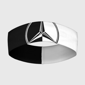 Повязка на голову 3D с принтом MERCEDES BENZ в Екатеринбурге,  |  | amg | benz | mercedes | амг | бенз | бенс | бенц | гелик | мерин | мерс | мерседес