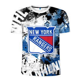 Мужская футболка 3D спортивная с принтом Нью-Йорк Рейнджерс в Екатеринбурге, 100% полиэстер с улучшенными характеристиками | приталенный силуэт, круглая горловина, широкие плечи, сужается к линии бедра | Тематика изображения на принте: hockey | new york | new york rangers | nhl | rangers | usa | нхл | нью йорк | нью йорк рейнджерс | рейнджерс | спорт | сша | хоккей | шайба