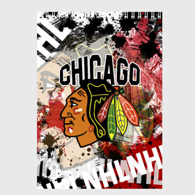 Скетчбук с принтом Chicago Blackhawks в Екатеринбурге, 100% бумага
 | 48 листов, плотность листов — 100 г/м2, плотность картонной обложки — 250 г/м2. Листы скреплены сверху удобной пружинной спиралью | blackhawks | chicago | chicago blackhawks | hockey | nhl | usa | блэкхокс | нхл | спорт | сша | хоккей | чикаго | чикаго блэкхокс | шайба