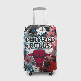 Чехол для чемодана 3D с принтом Чикаго Буллз в Екатеринбурге, 86% полиэфир, 14% спандекс | двустороннее нанесение принта, прорези для ручек и колес | bulls | chicago | chicago bulls | nba | баскетбол | буллз | нба | чикаго | чикаго буллз