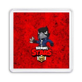 Магнит 55*55 с принтом Crow (Brawl Stars) в Екатеринбурге, Пластик | Размер: 65*65 мм; Размер печати: 55*55 мм | brawl stars | crow | game | leon | бравл | бравл стар | бравл старс | ворон | ворона | детская | детям | игра | компьютерная игра | кров | леон | персонаж | развлечение