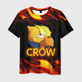 Мужская футболка 3D с принтом Crow (Brawl Stars) в Екатеринбурге, 100% полиэфир | прямой крой, круглый вырез горловины, длина до линии бедер | brawl stars | crow | game | leon | бравл | бравл стар | бравл старс | ворон | ворона | детская | детям | игра | компьютерная игра | кров | леон | персонаж | развлечение