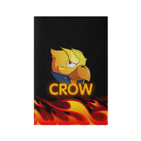 Обложка для паспорта матовая кожа с принтом Crow (Brawl Stars) в Екатеринбурге, натуральная матовая кожа | размер 19,3 х 13,7 см; прозрачные пластиковые крепления | brawl stars | crow | game | leon | бравл | бравл стар | бравл старс | ворон | ворона | детская | детям | игра | компьютерная игра | кров | леон | персонаж | развлечение