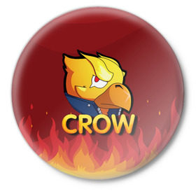 Значок с принтом Crow (Brawl Stars) в Екатеринбурге,  металл | круглая форма, металлическая застежка в виде булавки | brawl stars | crow | game | leon | бравл | бравл стар | бравл старс | ворон | ворона | детская | детям | игра | компьютерная игра | кров | леон | персонаж | развлечение