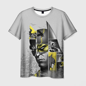 Мужская футболка 3D с принтом Batman 80th Anniversary в Екатеринбурге, 100% полиэфир | прямой крой, круглый вырез горловины, длина до линии бедер | 80 | 80th | anniversary | bat man | batman | batman comics | caped crusader | dark knight | shtatbat | бетмен | брюс уэйн | бэт мен | бэтмен | тёмный рыцарь