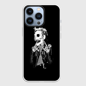 Чехол для iPhone 13 Pro с принтом Рокер в Екатеринбурге,  |  | bone | bones | dead | death | electro | music | rock | skeleton | skull | е | еее | кости | кость | музыка | рок | роцк | рука | скелет | череп