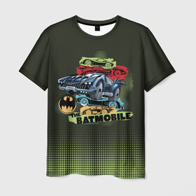 Мужская футболка 3D с принтом The Batmobile в Екатеринбурге, 100% полиэфир | прямой крой, круглый вырез горловины, длина до линии бедер | 80 | 80th | anniversary | bat man | batman | batman comics | caped crusader | dark knight | shtatbat | бетмен | брюс уэйн | бэт мен | бэтмен | тёмный рыцарь
