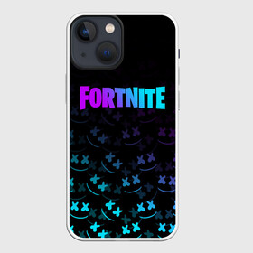 Чехол для iPhone 13 mini с принтом FORTNITE x MARSHMELLO в Екатеринбурге,  |  | fortnite | fortnite 2 | fortnite x | marshmello | ninja | ninja hyper streamer | ninja streamer | streamer | tyler blevins | маршмелло | ниндзя | фортнайт | фортнайт 2 | фортнайт глава 2