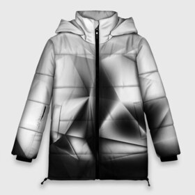 Женская зимняя куртка 3D с принтом GRAY&BLACK STYLE в Екатеринбурге, верх — 100% полиэстер; подкладка — 100% полиэстер; утеплитель — 100% полиэстер | длина ниже бедра, силуэт Оверсайз. Есть воротник-стойка, отстегивающийся капюшон и ветрозащитная планка. 

Боковые карманы с листочкой на кнопках и внутренний карман на молнии | abstract | abstraction | color | geometry | paitnt | polygon | polygonal | psy | абстракция | геометрия | краски | неоновые | полигоны | психоделика